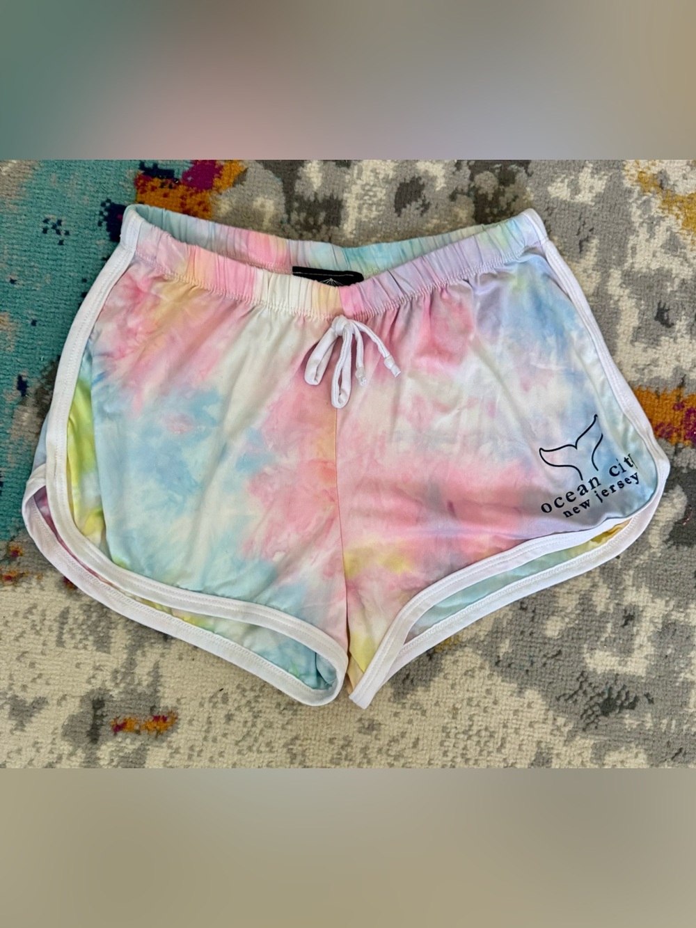 Ocean City, NJ Tie-Dye Pastel Lounge Shorts